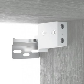 2 db szürke sonoma falra szerelhető TV-szekrény 80x34,5x40 cm