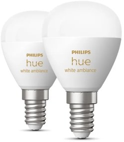 KÉSZLET 2x LED Dimmelhető izzó Philips Hue WHITE AMBIANCE P45 E14/5,1W/230V
