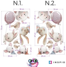 INSPIO Falmatricák - Akvarell állatok az ajtó körül
