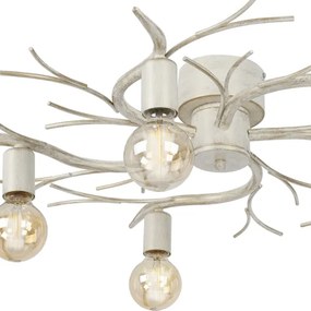 Mennyezeti lámpa GARNISH 5xE27/15W/230V fehér/patinás
