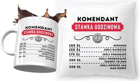 Parancsnoknak Párna Ajándék Bögre Szett Nyomtatott Fotóval