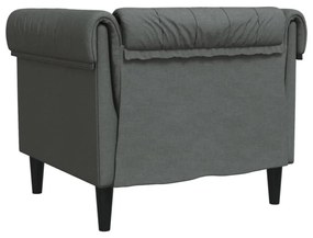 sötétszürke szövet Chesterfield kanapé