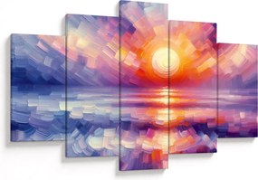 Kép - Színes művészi naplemente (150x105 cm)