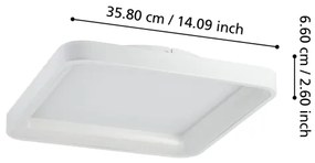 Eglo 901249 - LED Dimmelhető mennyezeti lámpa LORETELLO LED/12W/230V fehér + + távirányító