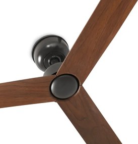 FARO 34372 - Mennyezeti ventilátor MARINE M Ø 125 cm barna/fekete IP44 + távirányító