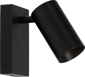 Okos fekete állítható fali lámpa kapcsolóval, Wifi GU10 50mm-rel - Jeana Luxe