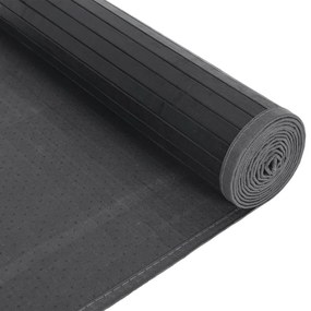 négyszögletű szürke bambusz szőnyeg 80 x 1000 cm