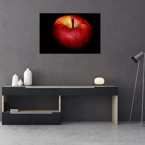 Az alma képe és a fekete háttér (90x60 cm)