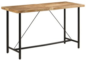 tömör mangófa és vas bárasztal 180 x 70 x 107 cm