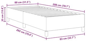 Ágykeret Krém 80x200 cm Sötét anyag