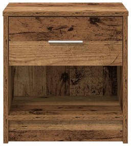 2 db antik fa színű éjjeliszekrény fiókkal 39x28x41 cm