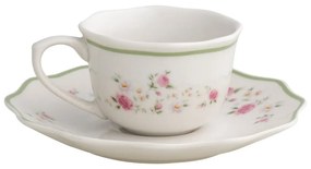 Fehér porcelán eszpresszó csésze szett 2 db-os 90 ml Nonna Rosa – Brandani