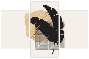 Kép - Absztrakció trópusi levelekkel N⁰4 (90x60 cm)