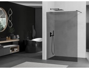 Mexen Kioto, Walk-In zuhany paraván 90 x 200 cm, 8mm szürke üveg, grafit profil, 800-090-101-95-40