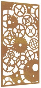 Fogaskerék mintás corten acél kerti faldísz 105 x 55 cm