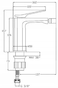 Invena Siros, bidé csaptelep, króm, BB-90-001-A