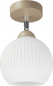 Mennyezeti lámpa Glass lógó csillár Bézs bordázott lámpabúra boho üveg lámpa