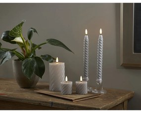 Flamme Swirl Antique 2 db szürke LED viaszgyertya, magasság 7,5 cm - Star Trading