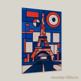 Absztrakt Eiffel-torony falikép – modern geometrikus stílus 40x60cm