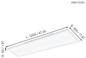 Eglo 32811 - LED Mennyezeti panel SALOBRENA LED/33W/230V