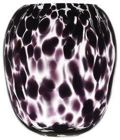 Üveg váza szürke, 20 cm – LEOPARD