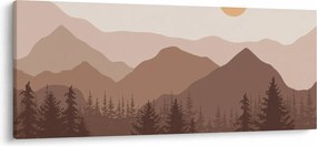 Kép - Barna hegyek N⁰1 (120x50 cm)