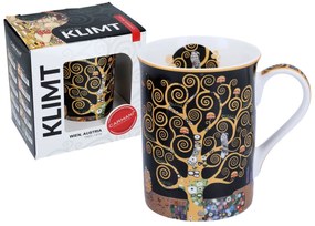 Klimt porcelán bögre díszdobozban Életfa