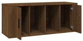 barna tölgyszínű szerelt fa TV-szekrény 100 x 35 x 40 cm