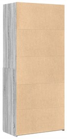 szürke sonoma szerelt fa magasszekrény 80 x 42,5 x 185 cm
