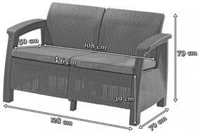 Corfu Big kerti bútor garnitúra szett
