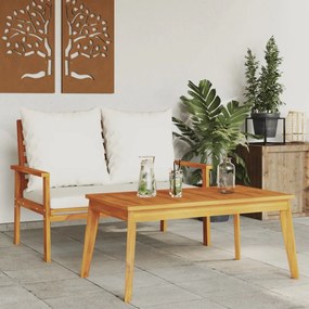 tömör akácfa kerti étkezőasztal 100 x 55 x 45 cm