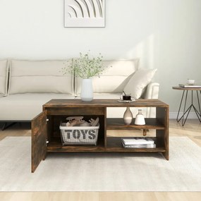 füstös tölgy színű szerelt fa dohányzóasztal 102 x 50 x 45 cm