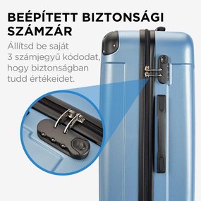 BONTOUR vertical 4 kerekes nagy borönd 76x50,5x29,5cm, jégkék