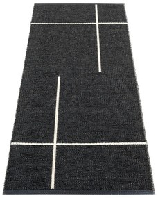 Fekete kültéri-beltéri futószőnyeg 70x180 cm Fred Black – Pappelina