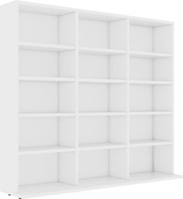 vidaXL fehér szerelt fa CD-tartó szekrény 100 x 23 x 89,5 cm