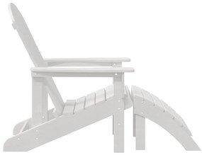 Adirondack szék lábtartóval Fehér HDPE