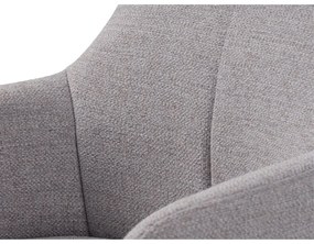 Világosszürke forgó relaxációs fotel Manning – Unique Furniture