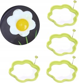 4X Kerek szilikon tojás forma virág