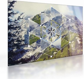 Kép - Geometriai ábra (üvegen) (70x50 cm)