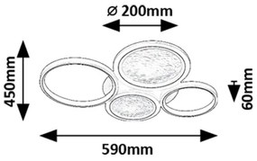 Rabalux 71378 - LED Dimmelhető mennyezeti lámpa ARANIS LED/40W/230V 3000-6500K + távirányító