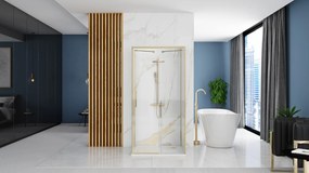 Falra szerelhető zuhanykabin REA Rapid Slide Brush Gold