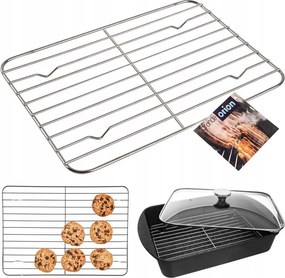 Acél grillrács sütőrács cukormázas 32x23 cm