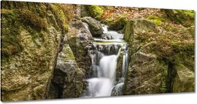 Vászonkép 180x90 Vízesés Erdei zuhatag