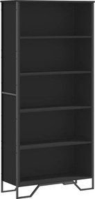 vidaXL fekete szerelt fa könyvszekrény 80 x 31 x 169 cm