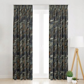 Velvet Függöny Szalag Zöld Levelek 145x230