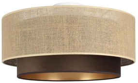 SARTA mennyezeti lámpa, 1xE27/60W/230V, átmérő 45 cm, barna/juta