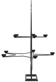 fekete fém karácsonyfa dekorációhoz 75 cm