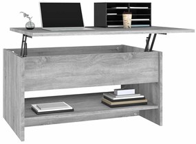 vidaXL szürke sonoma színű szerelt fa dohányzóasztal 80 x 50 x 40 cm