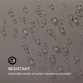 Blumfeldt Flex-Shade L, napernyő, 130 x 180 cm, poliészter, UV 50, sötétszürke