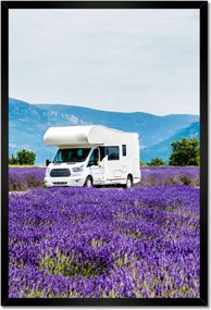 Poszterek keretben 40x60 Lakókocsi a levendulamezők között